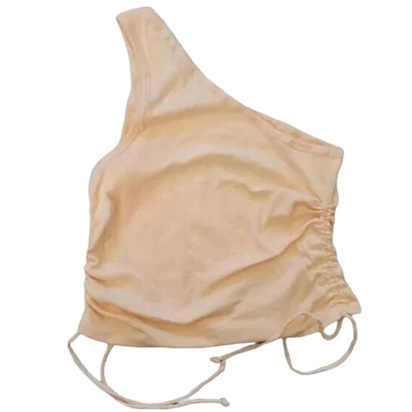 The Flintstones, Pink, Size SM, One-Shoulder BAMM BAMM & PEBBLES Tank Top Shirt - Picture 4 of 7